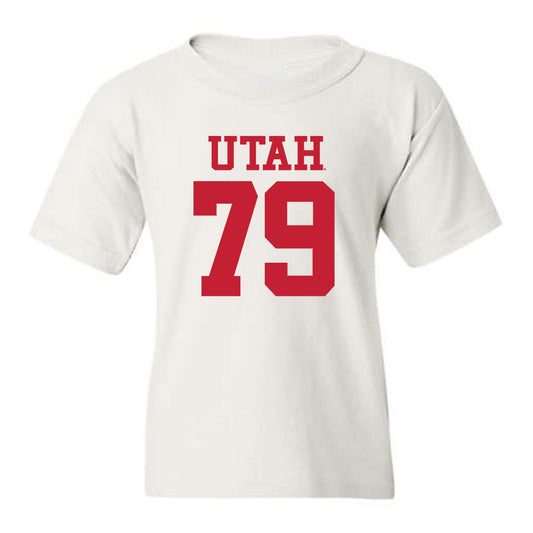 Utah - NCAA Football : Alex Harrison - White Replica Shersey Youth T-Shirt