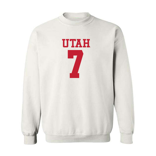 Utah - NCAA Football : Van Fillinger - White Replica Shersey Sweatshirt
