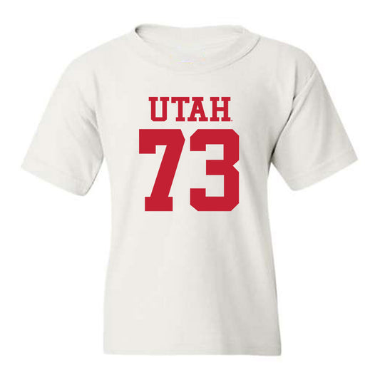 Utah - NCAA Football : Tanoa Togiai - White Replica Shersey Youth T-Shirt