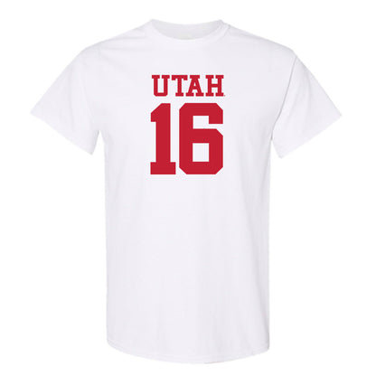 Utah - NCAA Football : Bryson Barnes - White Replica Shersey Short Sleeve T-Shirt