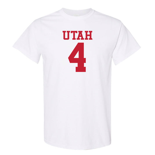 Utah - NCAA Football : JaTravis Broughton - White Replica Shersey Short Sleeve T-Shirt