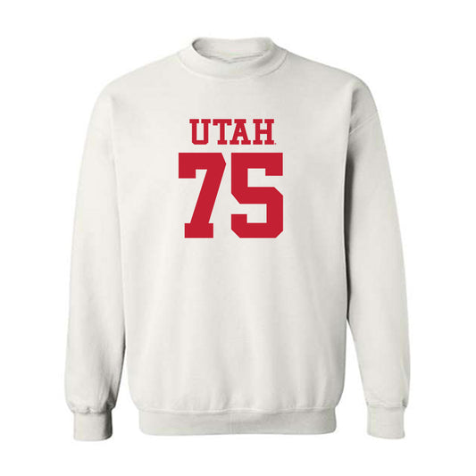 Utah - NCAA Football : Roger Alderman - Crewneck Sweatshirt Replica Shersey