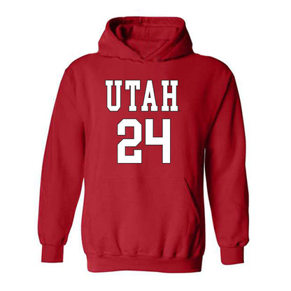 Utah - NCAA Women's Basketball : Kennady McQueen - Hooded Sweatshirt Replica Shersey