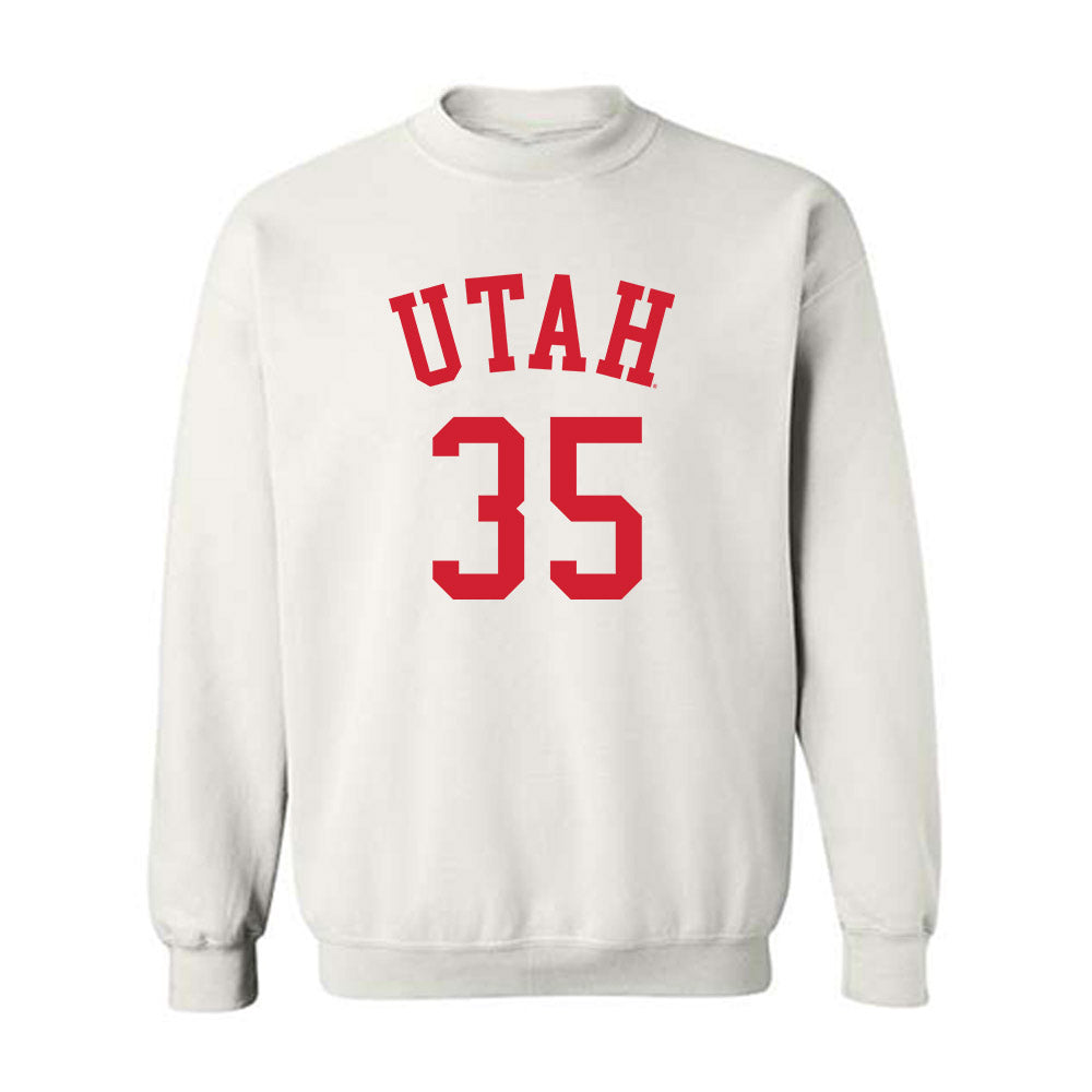 Utah - NCAA Men's Basketball : Branden Carlson - Crewneck Sweatshirt Replica Shersey