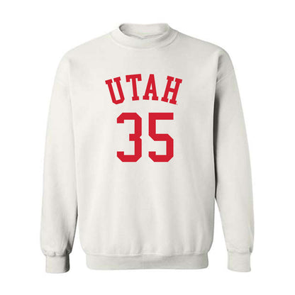 Utah - NCAA Men's Basketball : Branden Carlson - Crewneck Sweatshirt Replica Shersey