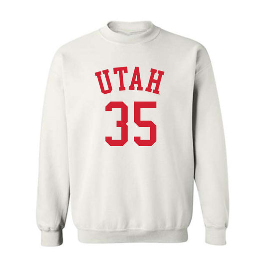 Utah - NCAA Men's Basketball : Branden Carlson - Crewneck Sweatshirt Replica Shersey
