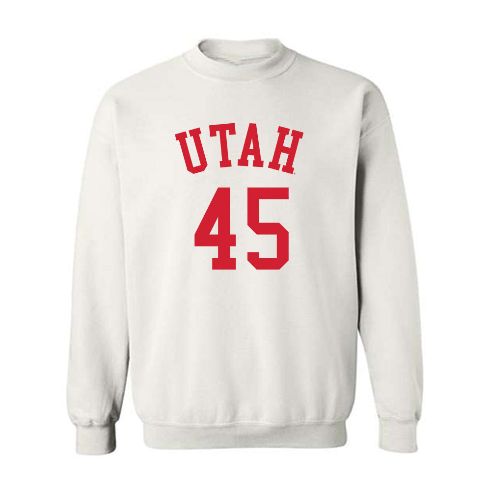 Utah - NCAA Men's Basketball : Jerry Huang - Crewneck Sweatshirt Replica Shersey