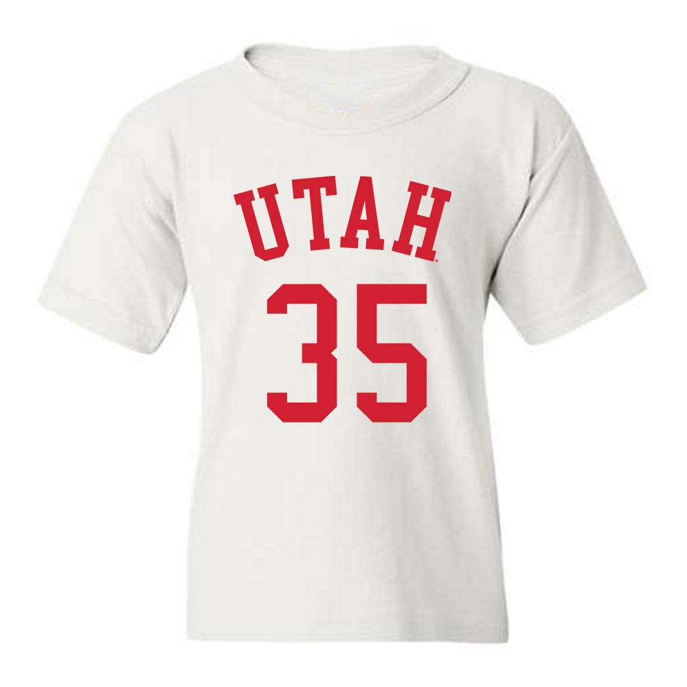 Utah - NCAA Men's Basketball : Branden Carlson - Youth T-Shirt Replica Shersey