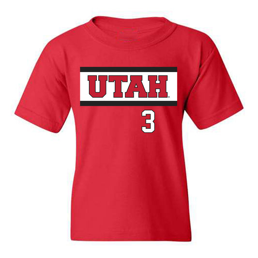 Utah - NCAA Softball : Haley Denning - Youth T-Shirt Replica Shersey