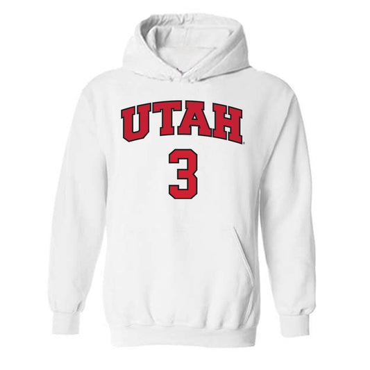 Utah - NCAA Softball : Haley Denning - Hooded Sweatshirt Replica Shersey