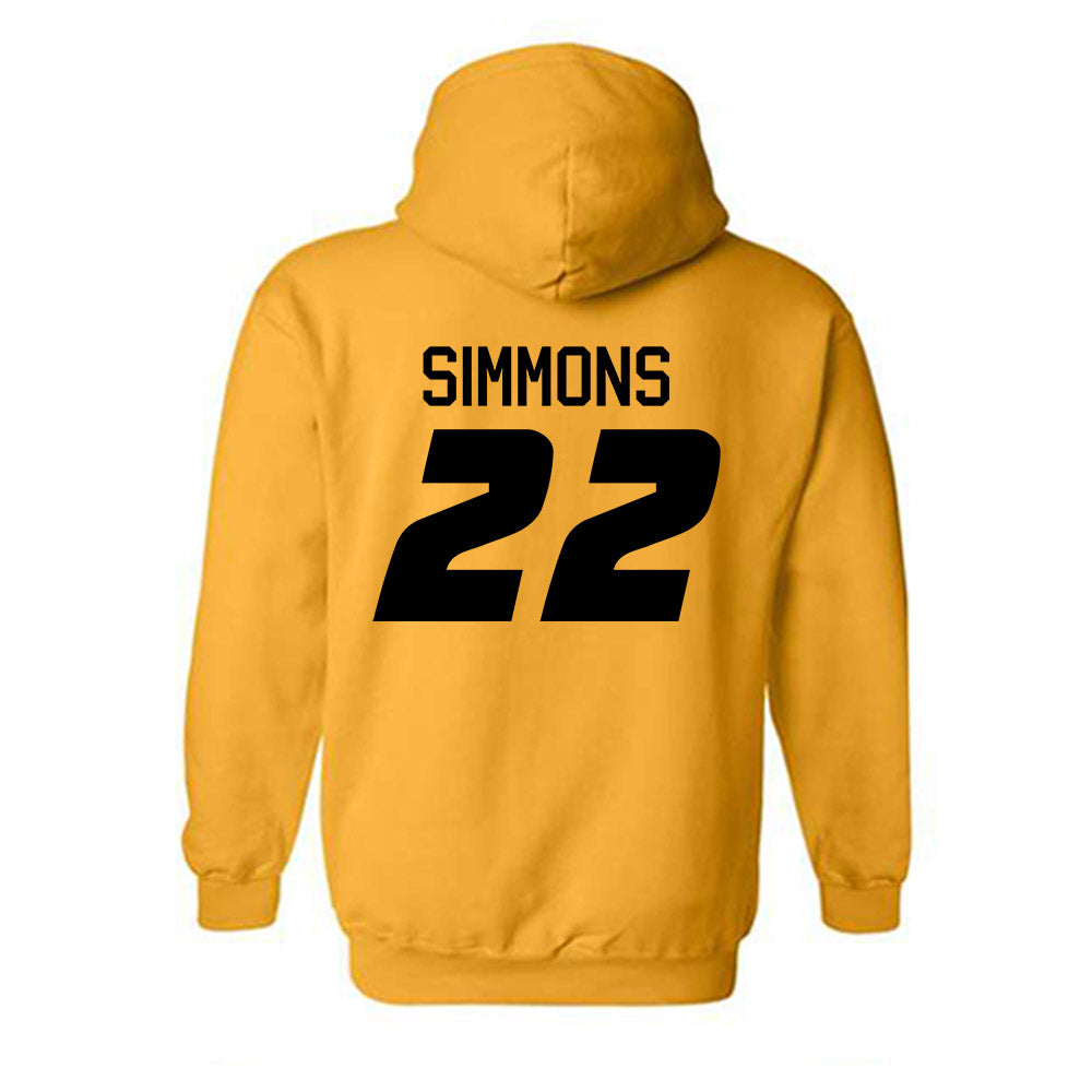 Missouri - NCAA Women's Soccer : Kylee Simmons - Gold Replica Shersey Hooded Sweatshirt