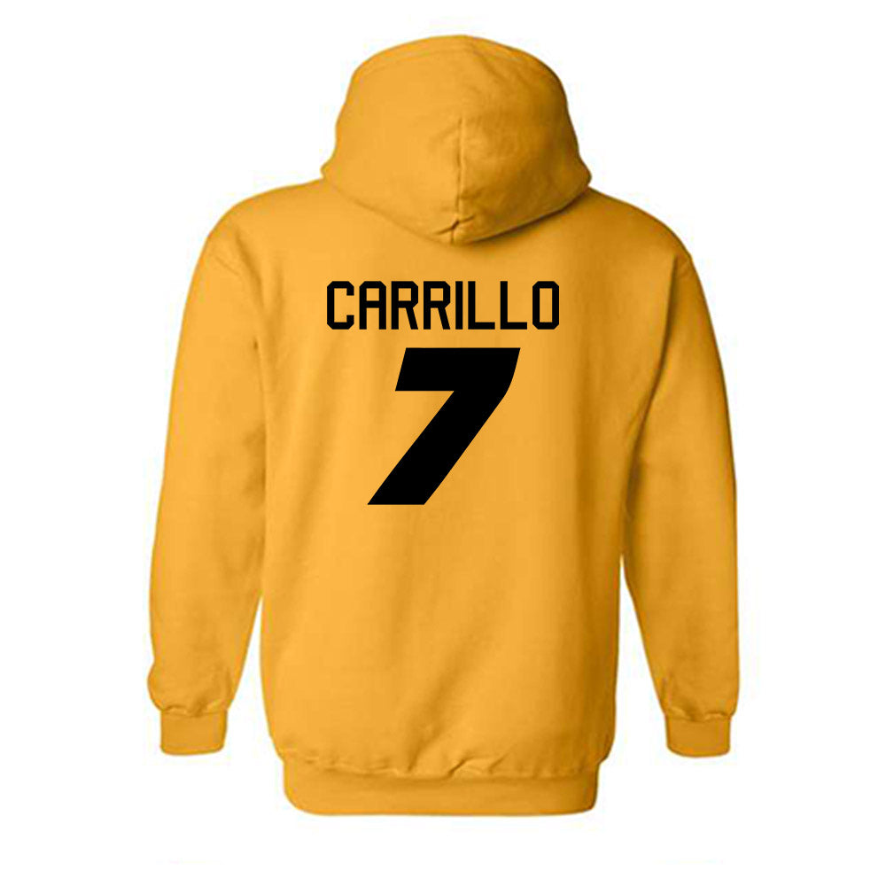 Missouri - NCAA Women's Soccer : Bella Carrillo - Gold Replica Shersey Hooded Sweatshirt