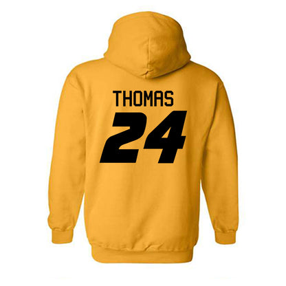 Missouri - NCAA Women's Soccer : Scarlett Thomas - Gold Replica Shersey Hooded Sweatshirt