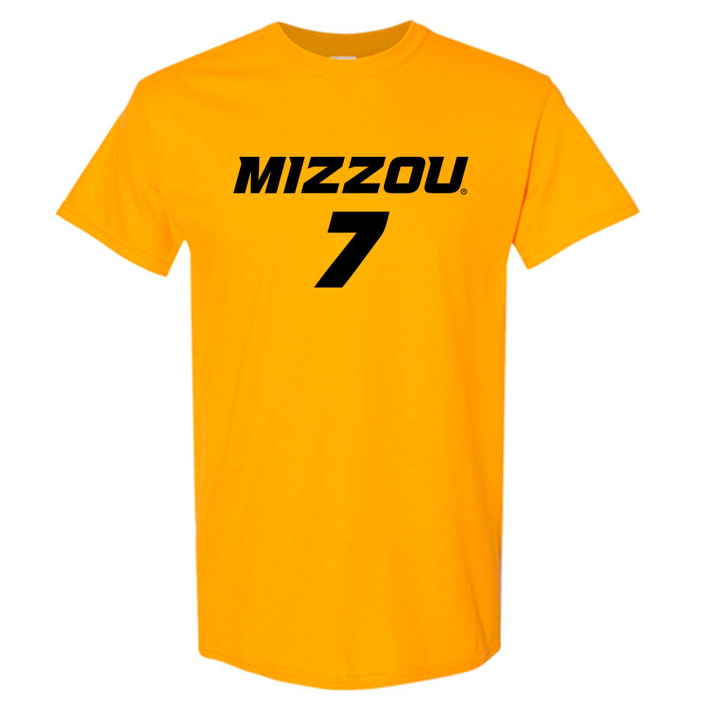 Missouri - NCAA Women's Soccer : Isabella Carrillo - Gold Replica Shersey Short Sleeve T-Shirt