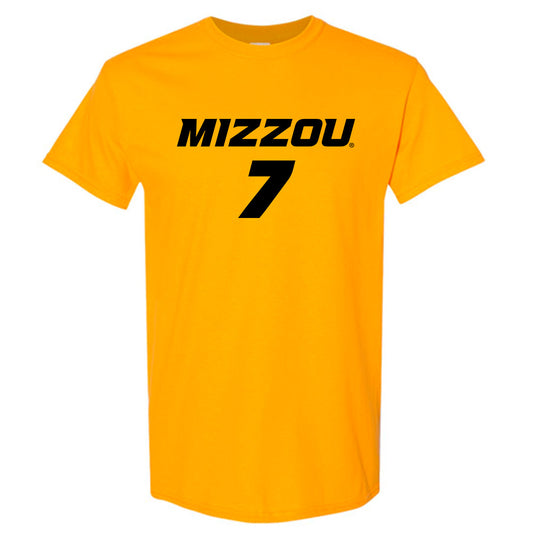 Missouri - NCAA Women's Soccer : Isabella Carrillo - Gold Replica Shersey Short Sleeve T-Shirt