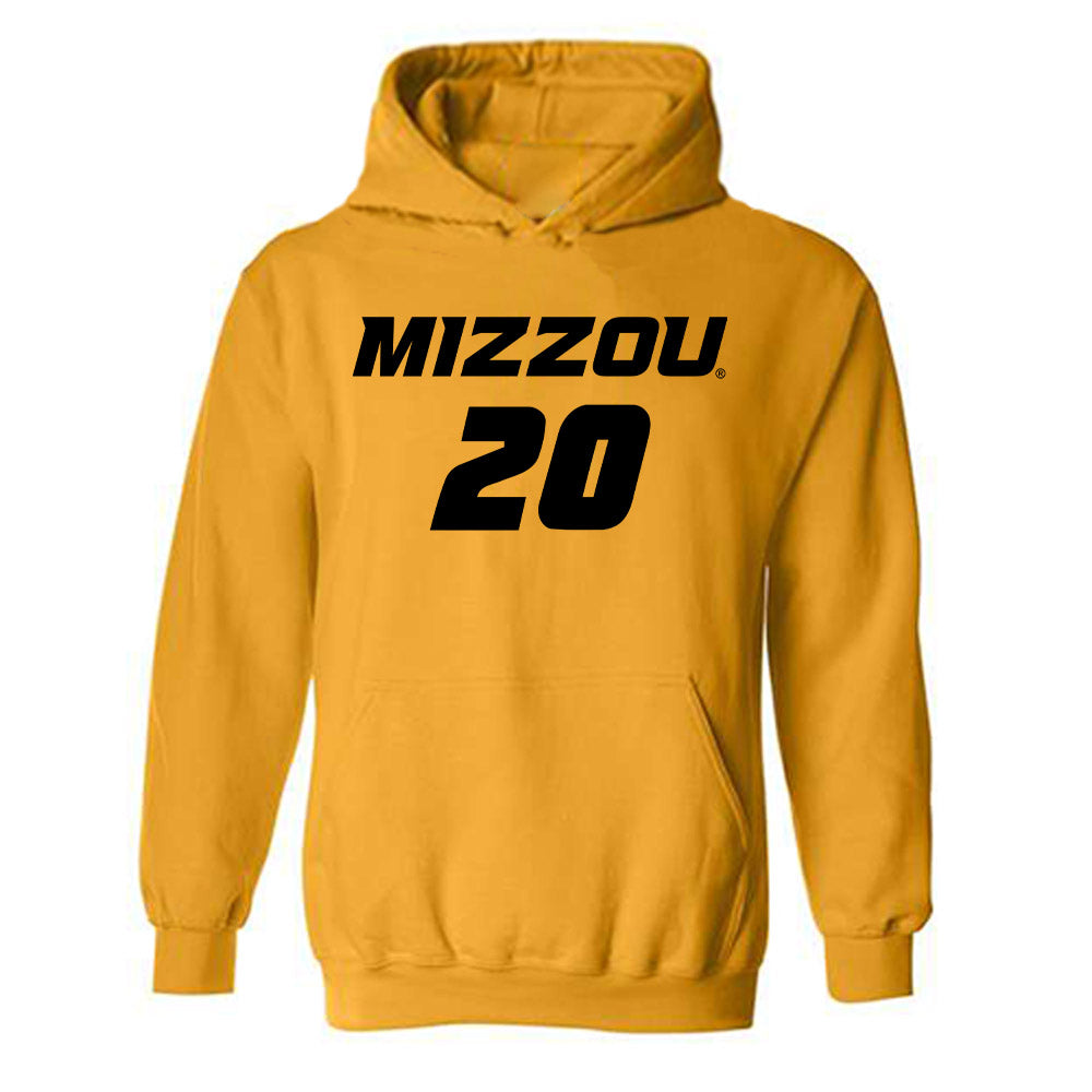 Missouri - NCAA Women's Soccer : Jenna Bartels - Gold Replica Shersey Hooded Sweatshirt