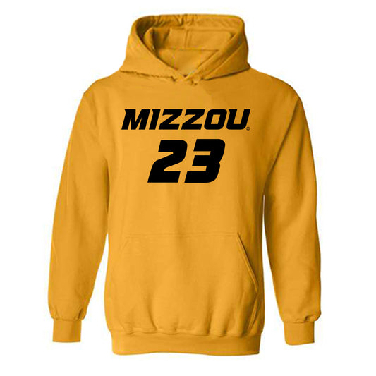 Missouri - NCAA Women's Soccer : Elena Zuchowski - Gold Replica Shersey Hooded Sweatshirt