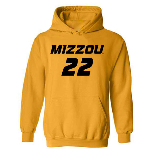 Missouri - NCAA Women's Soccer : Kylee Simmons - Gold Replica Shersey Hooded Sweatshirt