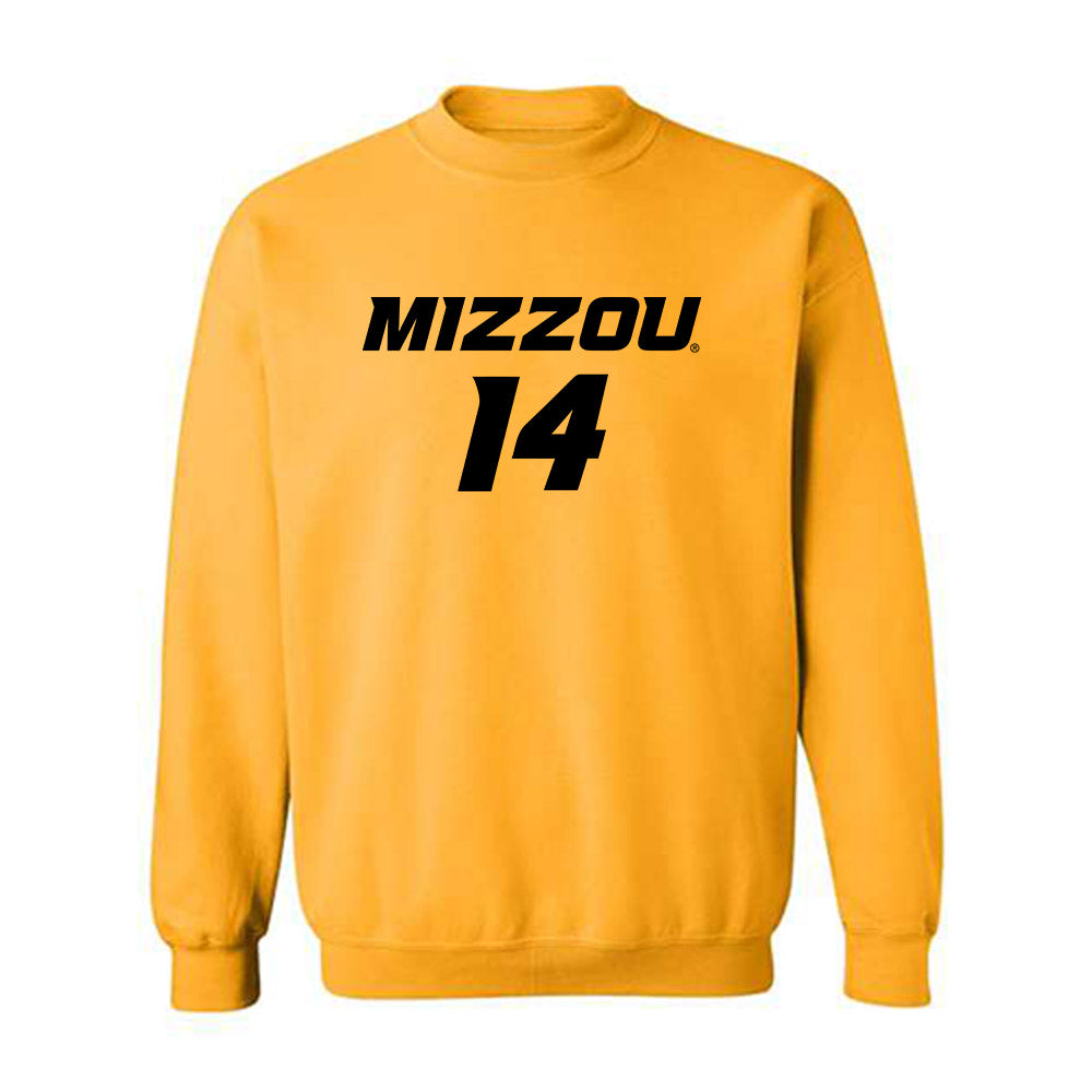 Missouri - NCAA Women's Soccer : Morgan Schaefer - Gold Replica Shersey Sweatshirt