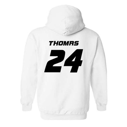 Missouri - NCAA Women's Soccer : Scarlett Thomas - White Replica Hooded Sweatshirt