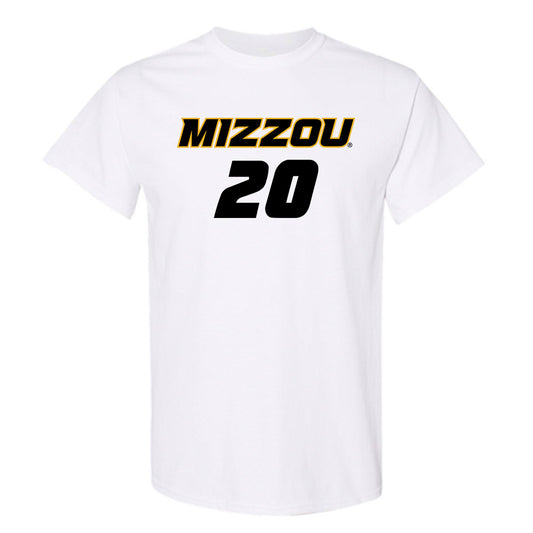 Missouri - NCAA Women's Soccer : Jenna Bartels - White Replica Short Sleeve T-Shirt