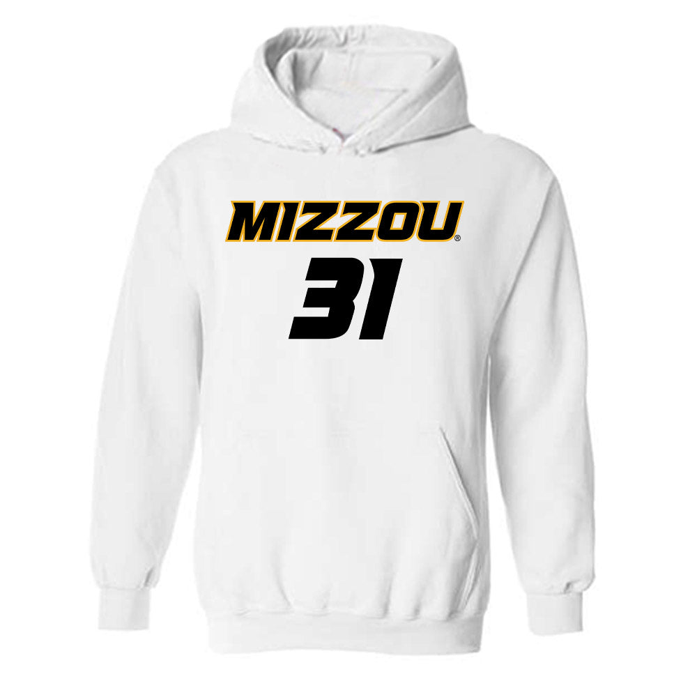 Missouri - NCAA Women's Soccer : Mia Collins - White Replica Hooded Sweatshirt