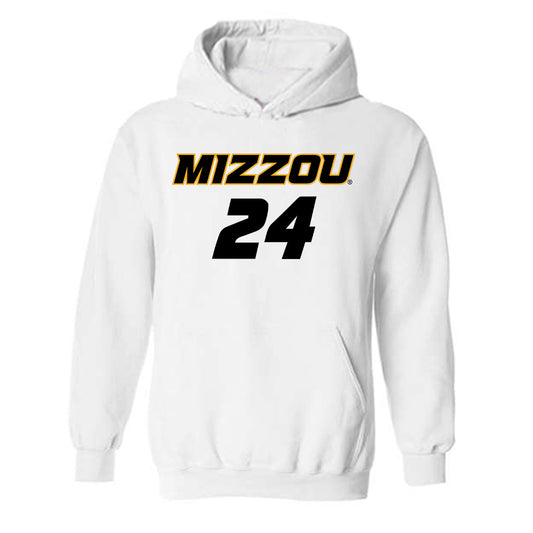 Missouri - NCAA Women's Soccer : Scarlett Thomas - White Replica Hooded Sweatshirt