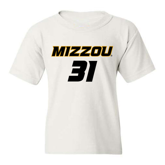 Missouri - NCAA Women's Soccer : Mia Collins - White Replica Youth T-Shirt