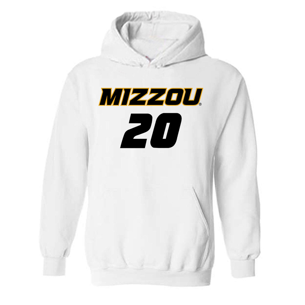 Missouri - NCAA Women's Soccer : Jenna Bartels - White Replica Hooded Sweatshirt