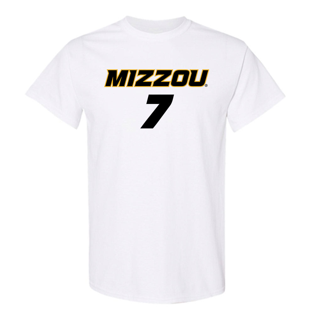 Missouri - NCAA Women's Soccer : Isabella Carrillo - White Replica Short Sleeve T-Shirt