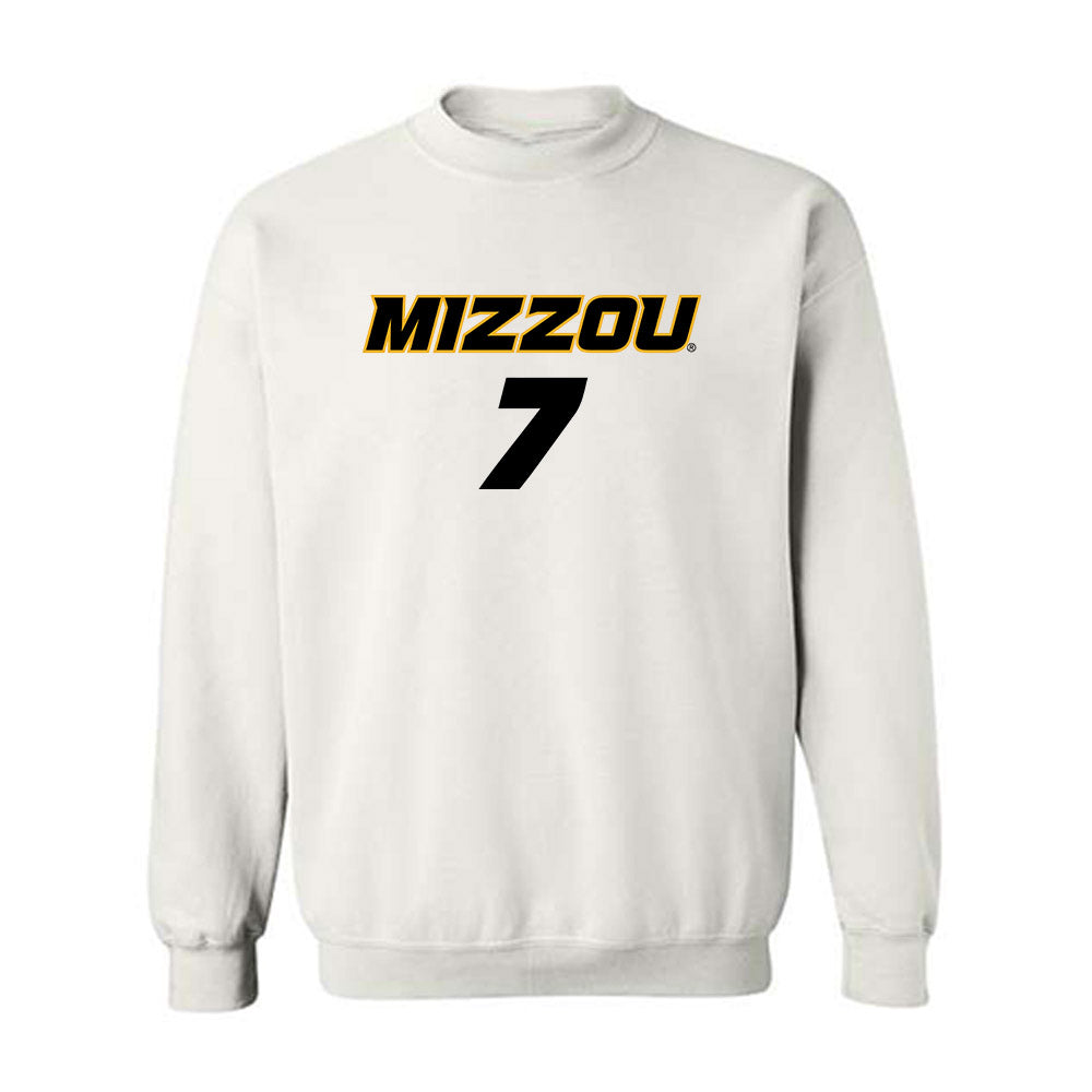 Missouri - NCAA Women's Soccer : Bella Carrillo - White Replica Sweatshirt