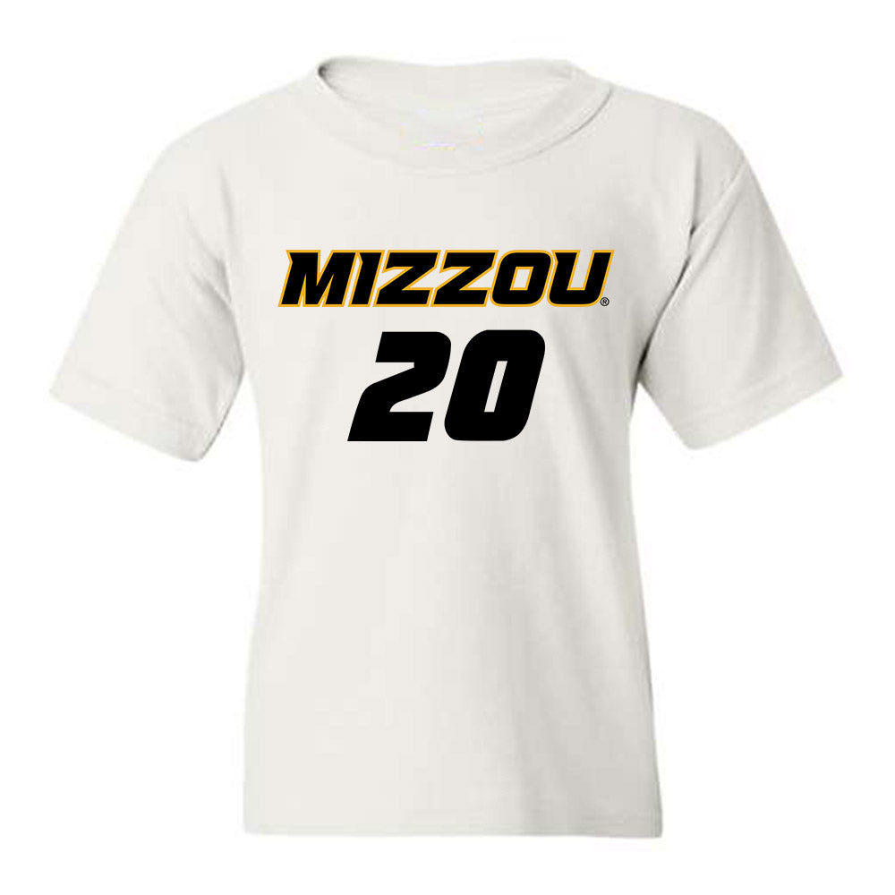 Missouri - NCAA Women's Soccer : Jenna Bartels - White Replica Youth T-Shirt