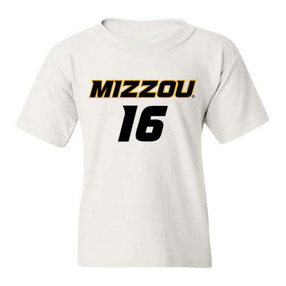 Missouri - NCAA Women's Soccer : Jessica Larson - White Replica Youth T-Shirt