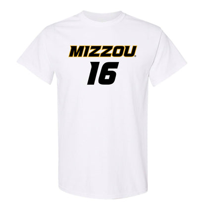 Missouri - NCAA Women's Soccer : Jessica Larson - White Replica Short Sleeve T-Shirt