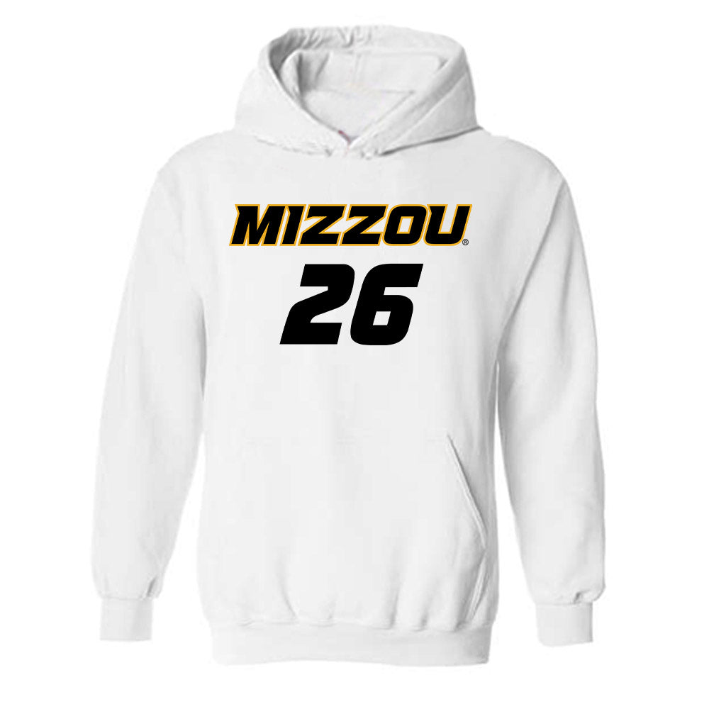 Missouri - NCAA Women's Soccer : Keegan Good - White Replica Hooded Sweatshirt