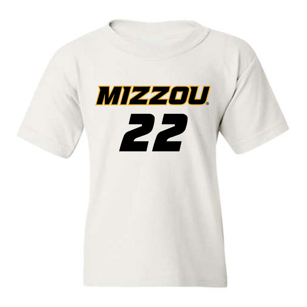 Missouri - NCAA Women's Soccer : Kylee Simmons - White Replica Youth T-Shirt