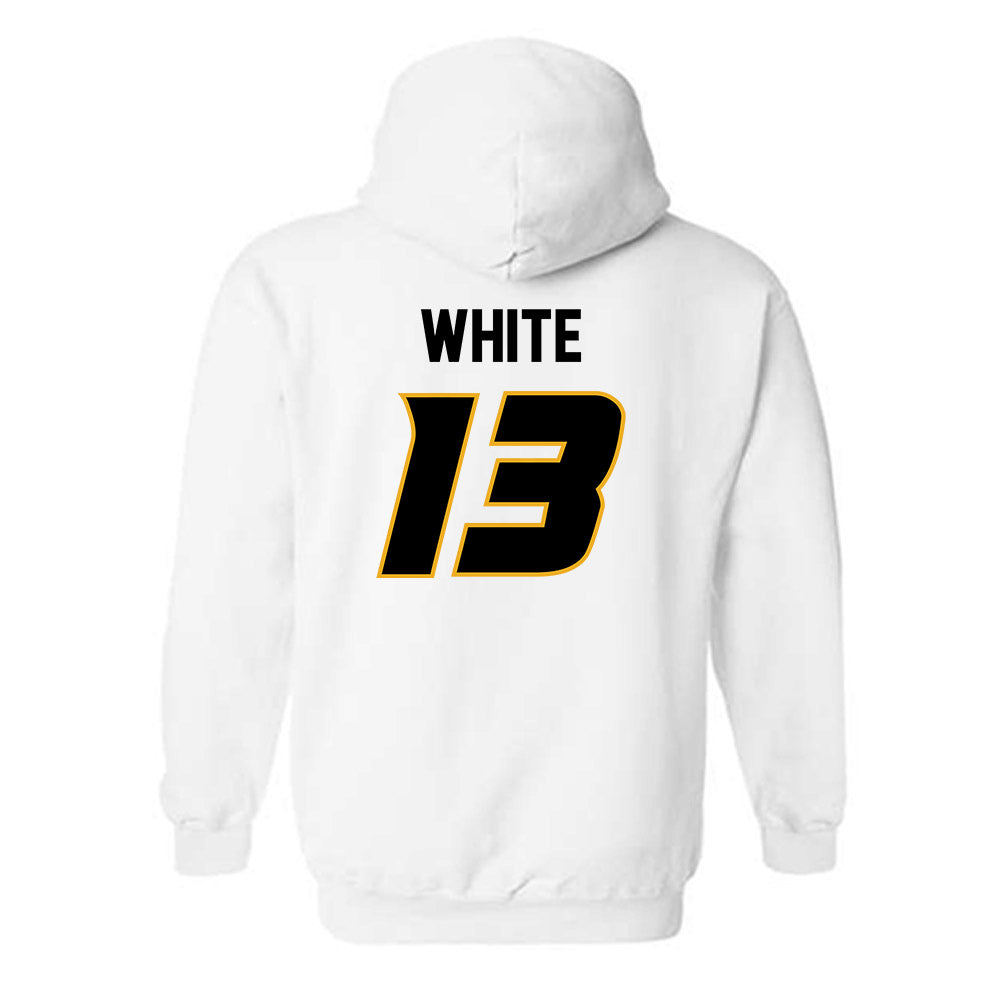 Missouri - NCAA Women's Volleyball : Sarah White - White Replica Hooded Sweatshirt