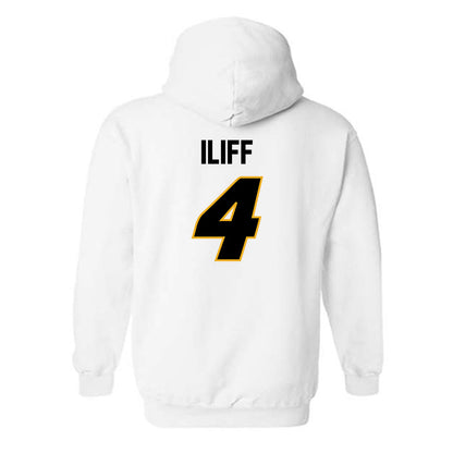 Missouri - NCAA Women's Volleyball : Jordan Iliff - White Replica Hooded Sweatshirt