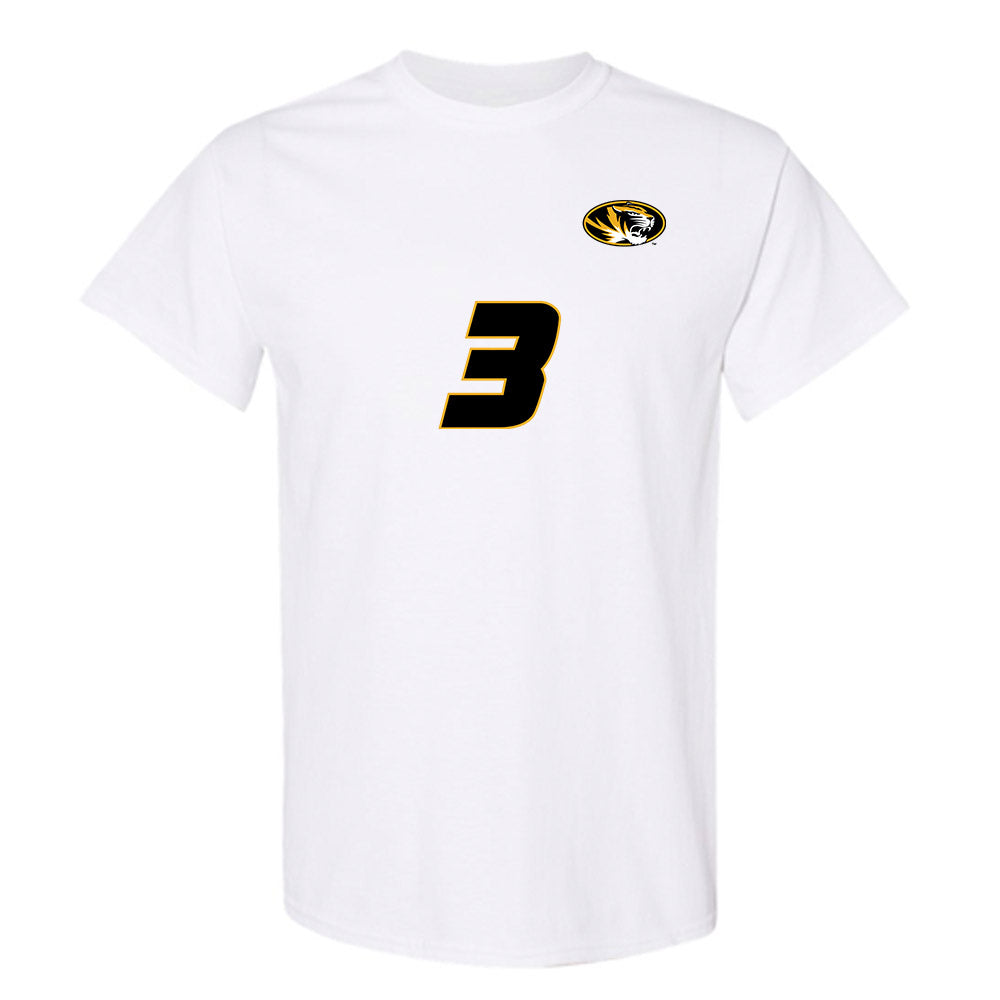 Missouri - NCAA Women's Volleyball : Maya Sands - White Replica Short Sleeve T-Shirt