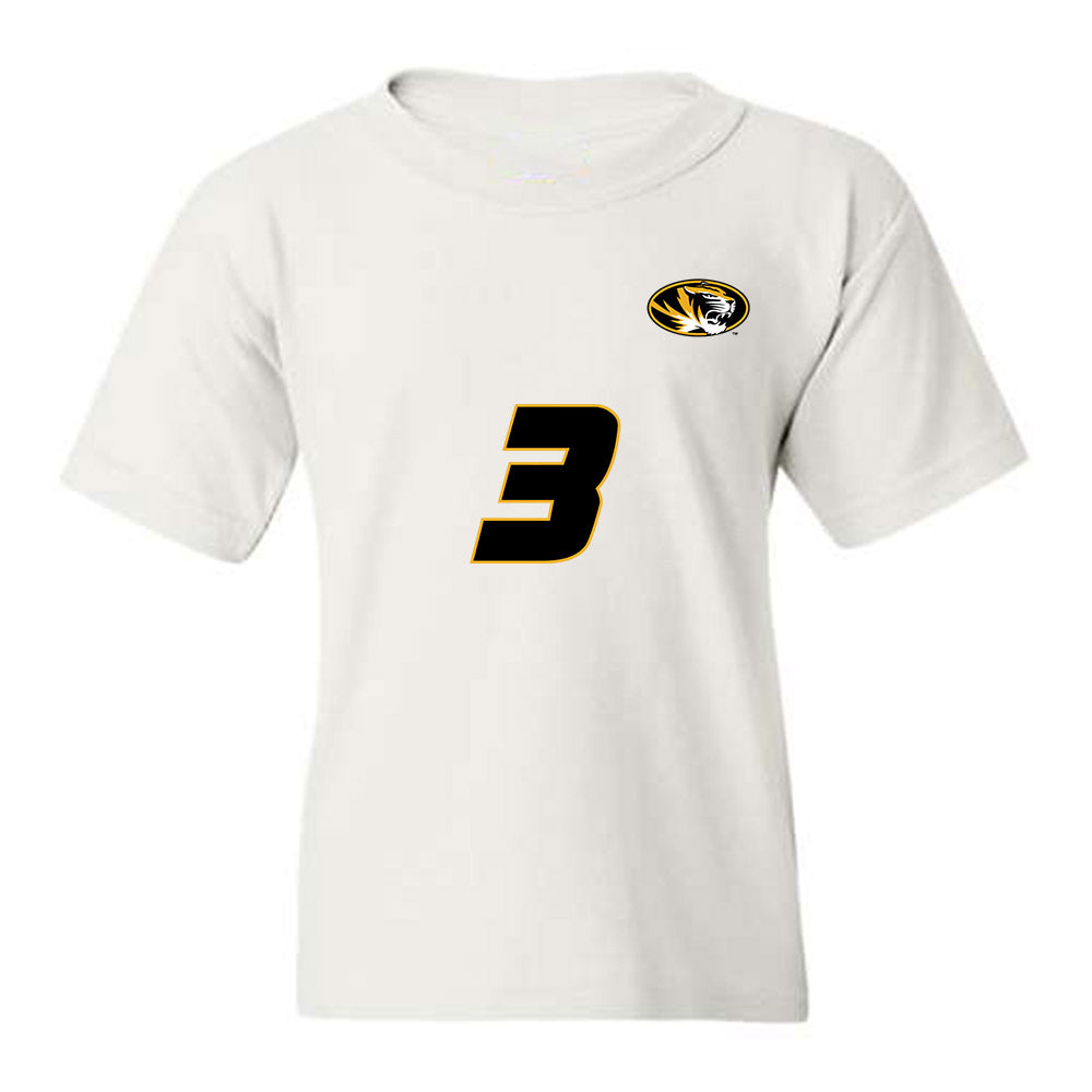 Missouri - NCAA Women's Volleyball : Maya Sands - White Replica Youth T-Shirt