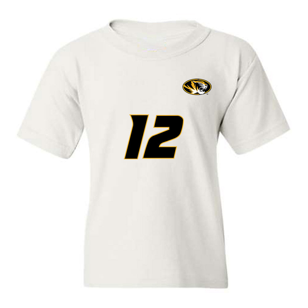 Missouri - NCAA Women's Volleyball : Janet DeMarrais - White Replica Youth T-Shirt