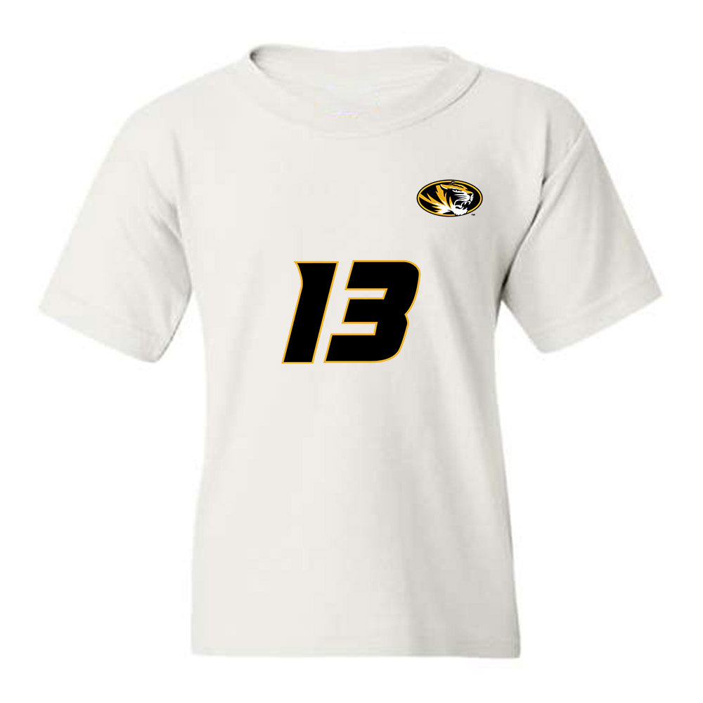 Missouri - NCAA Women's Volleyball : Sarah White - White Replica Youth T-Shirt