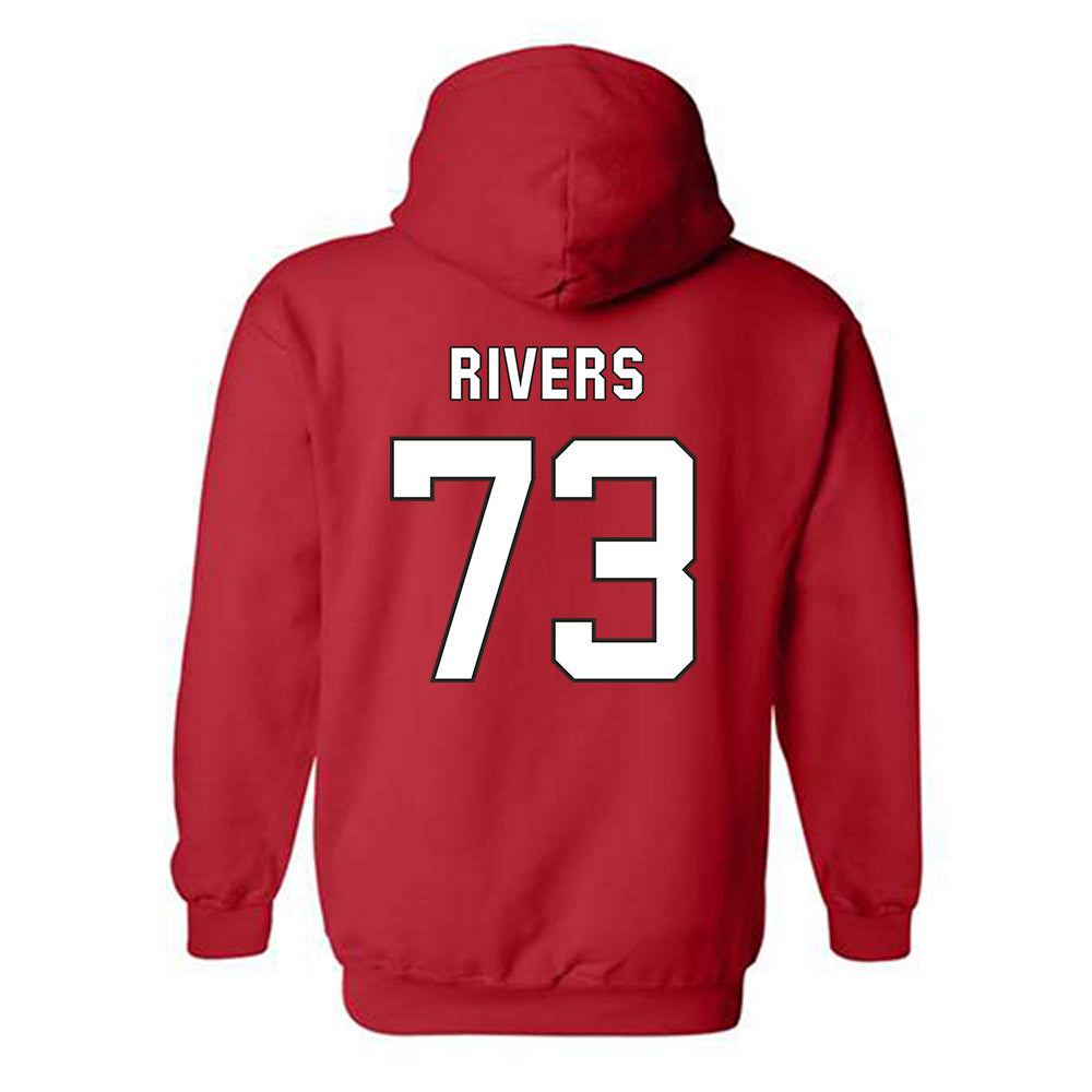 NC State - NCAA Football : Darion Rivers - Replica Shersey Hooded Sweatshirt