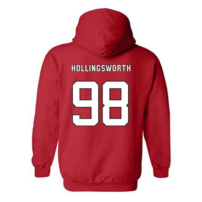 NC State - NCAA Football : Aiden Hollingsworth - Replica Shersey Hooded Sweatshirt