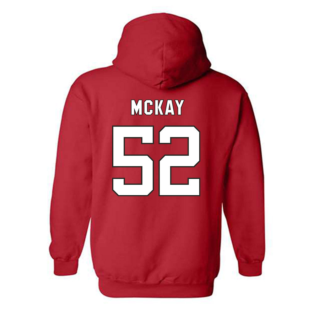 NC State - NCAA Football : Timothy McKay - Replica Shersey Hooded Sweatshirt