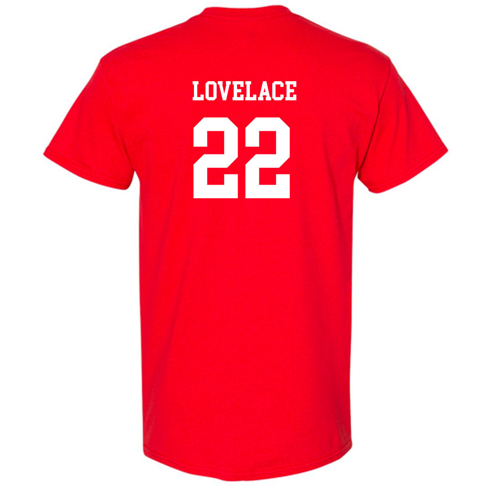 NC State - NCAA Men's Soccer : Drew Lovelace - Red Replica Shersey Short Sleeve T-Shirt