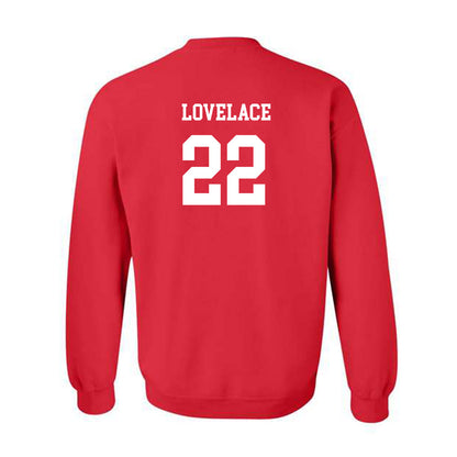 NC State - NCAA Men's Soccer : Drew Lovelace - Red Replica Shersey Sweatshirt