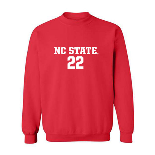 NC State - NCAA Men's Soccer : Drew Lovelace - Red Replica Shersey Sweatshirt