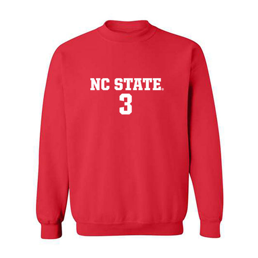 NC State - NCAA Men's Soccer : Gio Ceja - Red Replica Shersey Sweatshirt