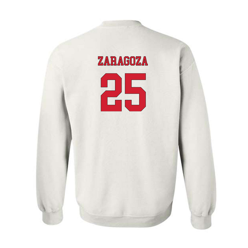 NC State - NCAA Men's Soccer : Cristian Zaragoza - White Replica Shersey Sweatshirt